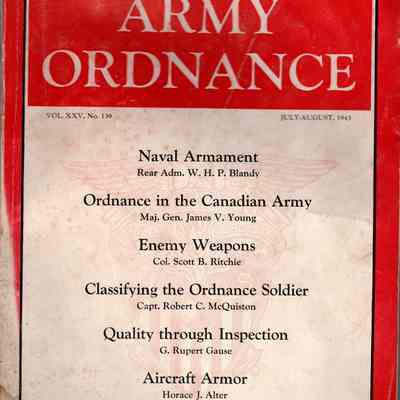 July-August 1943 issue of Army Ordnance Magazine