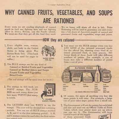 OPA Consumer Instruction Sheet, January 1943