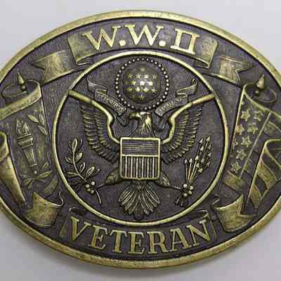 WWII Veteran Belt Buckle Ernest Ivan Stovel
