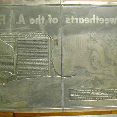 Ford jeep ad printing plate