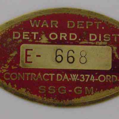 Saginaw Steering Gear Contract Tool Tag