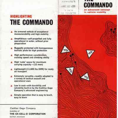 V-100 Commando tri-fold brochure