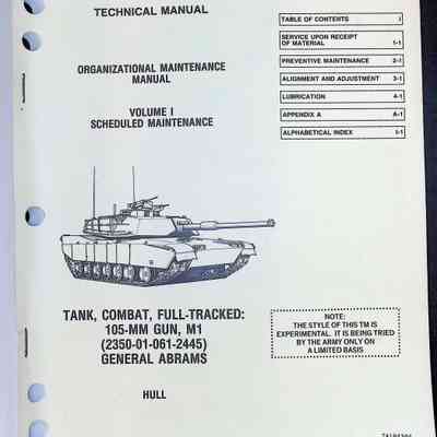 Abrams Scheduled Maintenance Vol 1