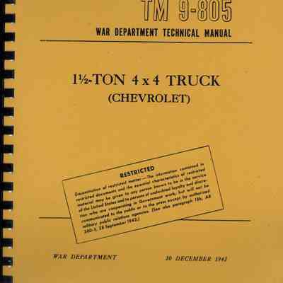 TM 9-805 1-1/2 Ton 4x4 Truck Chevrolet