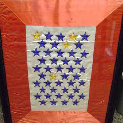 Large Blue / Gold Star Banner