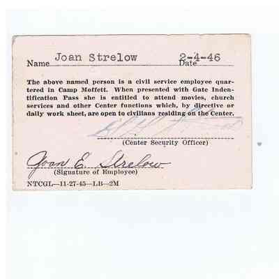 Camp Moffett Civil Service Pass