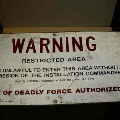 Air Force Restricted area sign