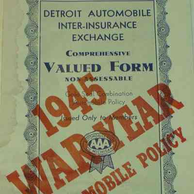 1945 AAA Insurance brochure