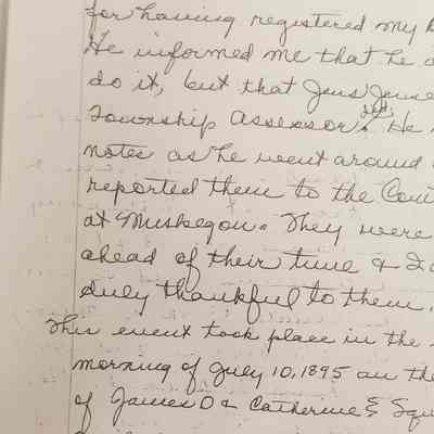 Hand Written memoir of Elwin McCormick