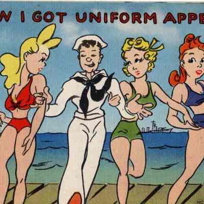 WWII Postcard, Humor