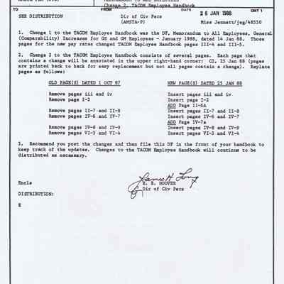 TACOM Employee Handbook Change 2