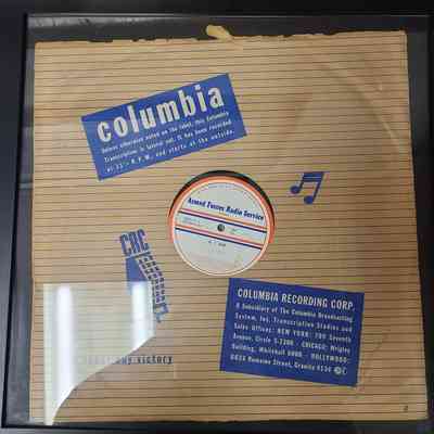 Columbia 16 inch Armed Forces Radio Record
