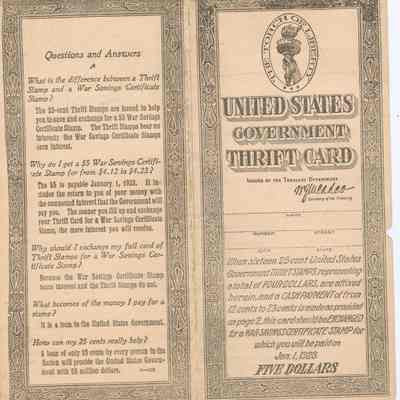 Thrift Card WWI