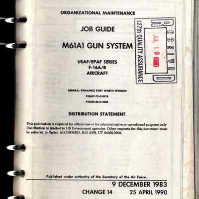 USAF Technical Manual M61A1 Gun System