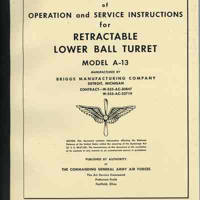 Operation and service instruction ball turret