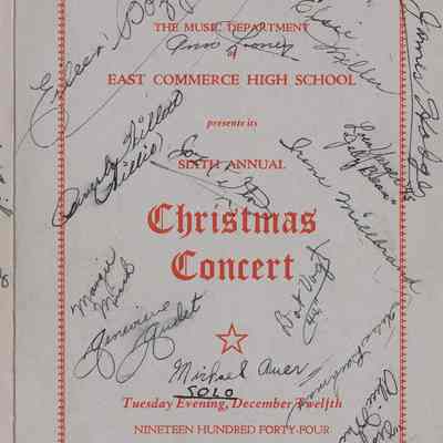 East Commerce HS 1944 Christmas Program