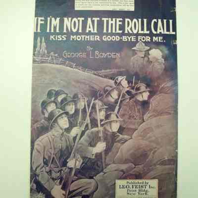 Sheet Music "If I'm Not at Roll call"