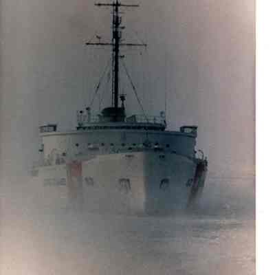 USCGC Mackinaw in the fog