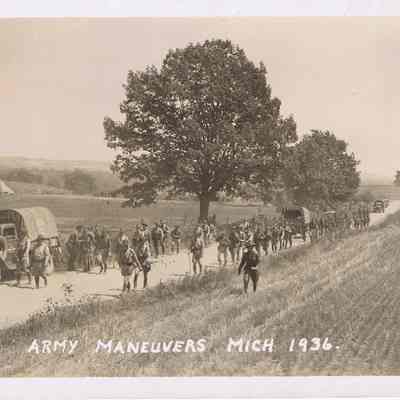 Second Army Maneuvers Postcard