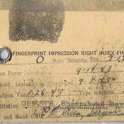 Maritime ID Card Irvin W. English: Rear