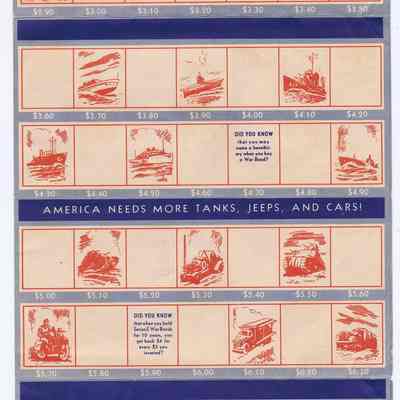 War Stamps Victory Book: Interior stamp pages