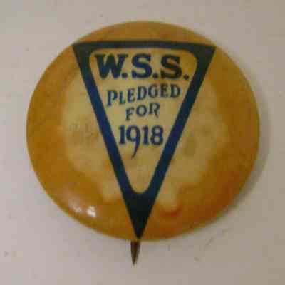 WSS Pledge for 1918 Button