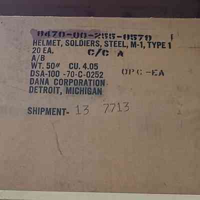 M1 Helmet Shipping box