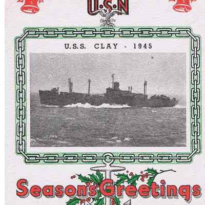 USS Clay Christmas Greetings and Menu