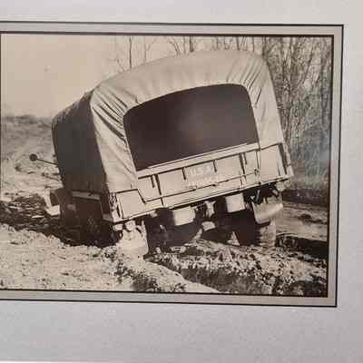 REO 2 1/2 ton truck in mud