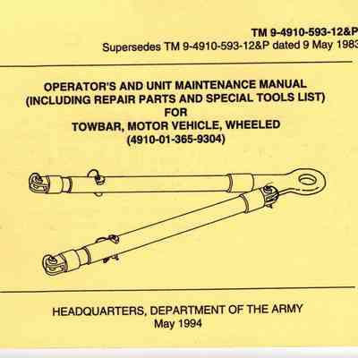 Manual Towbar, Vehicle