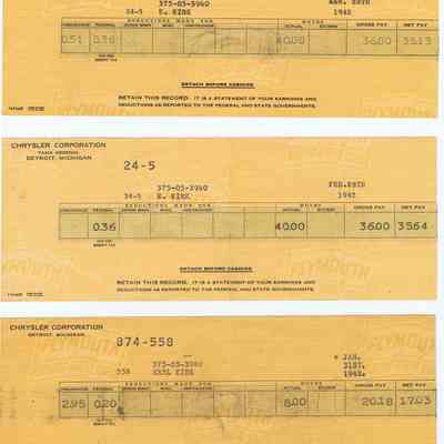 Chrysler Tank Plant Pay Stub