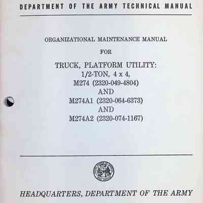 1/2-Ton, 4x4, Truck, Org Maint Manual
