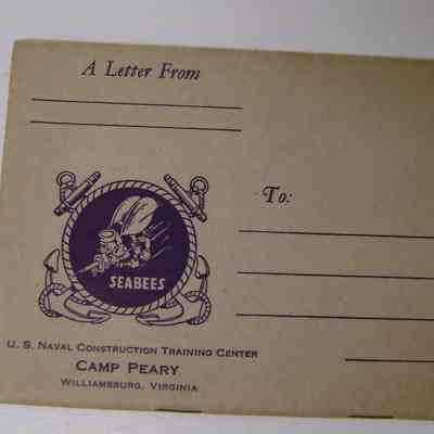 SEABEES Camp Peary Letter