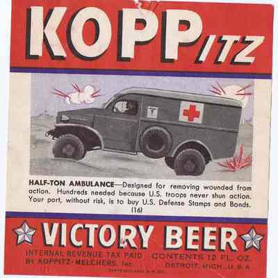 Koppitz Victory Beer Label #16
