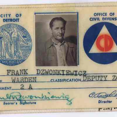 Air Raid Warden ID Card