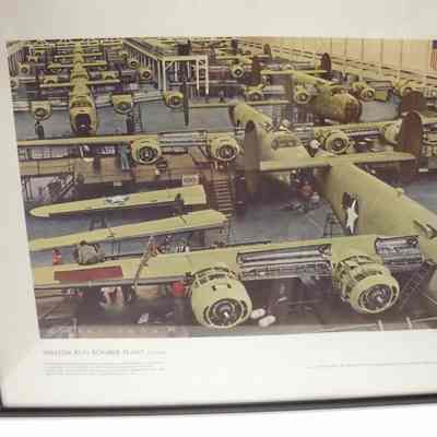Willow Run Bomber Plant Lithograph
