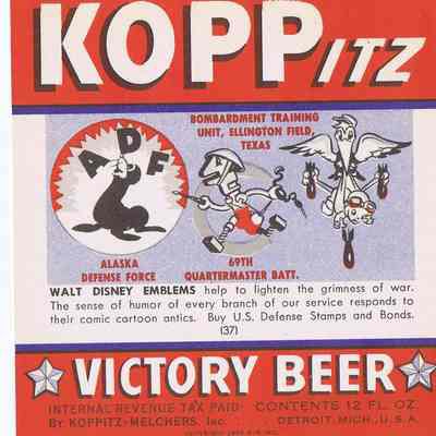 Koppitz Victory Beer label #37