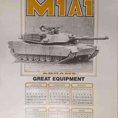 M1A1 Abrams 1986 Calendar