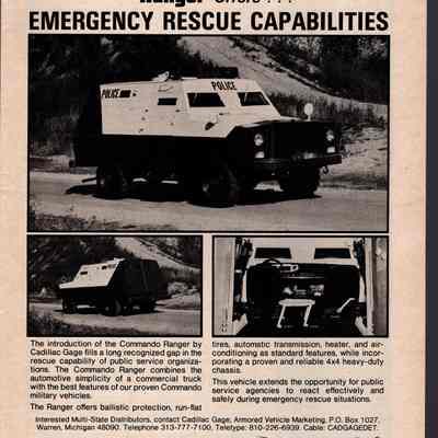 Cadillac Gage Commando Ranger Ad.