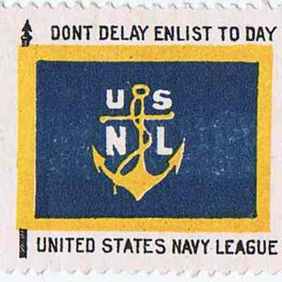 US Navy League Stamp