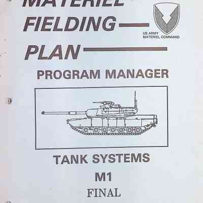 Material Fielding Plan Program Manager Tank Systems M1 1987