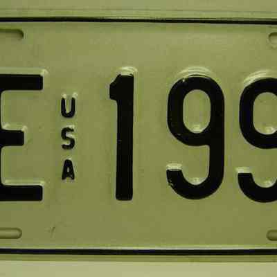 US Army overseas POV plate