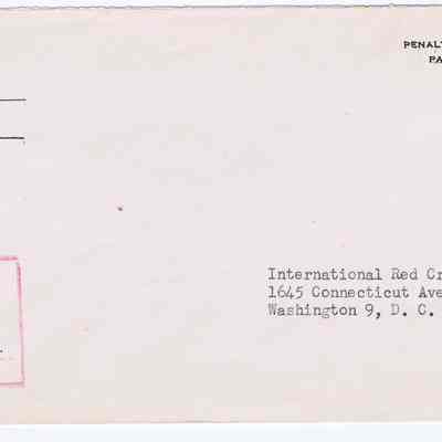 POW Red Cross Envelope