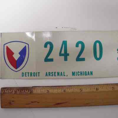1967 Detroit Arsenal Vehicle Pass