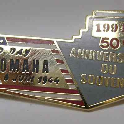 D-Day Omaha Beach 50th Anniversary Pin