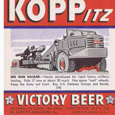 Koppitz Victory Beer Label #74