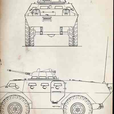 Drawing of Cadillac Gage V100 Commando