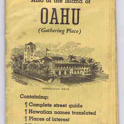 Honolulu & Oahu Map and Travel Guide (October 1943)
