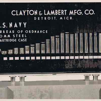 Clayton & Lambert Mfg. Co. production steps for U.S. Navy 40mm Steel cartridge case.