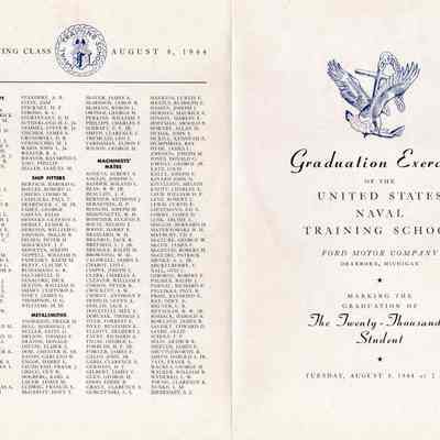 US Naval Training School Graduation Program